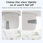 Sunglass Holder for Car Visor, Gray, 2 Packs | Suede Cloth, Magnetic, Organizer for Car Accessories
