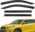 Extra Durable Window Deflectors Tape-On Window Visors Rain Guards Fit for Toyota Highlander 2014-2019, Sun Visors, Wind Vent for Shades, Exterior Car Accessories - 4pcs. AG0119