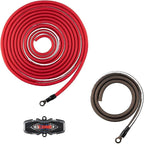 AMPKIT4 4 Gauge Amp Installation Wiring Kit - Amplifier Installation Kit 4 GA - A Car Amplifier Wiring Kit Simplifies Wire Connections and Delivers Power to Your Radio, Subwoofers, and Speakers