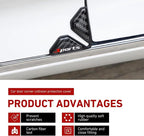 2 PCS Car Door Corner Edge Guards, Anti-collision Carbon Fiber Door Corner Stickers, Self-Adhesive Auto Decorative Edge Protector, Modificative Exterior Accessories for Most Cars (Black #01)