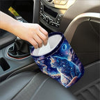 Portable Reusable Waterproof Car Trash Bin, Multipurpose Vehicle Organizer, Road Trip Essentials (Cat)
