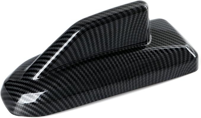 ABS Carbon Fiber Interior Shark Fin Shape Roof Antenna Cover Trim for 2019-2025 Chevy Silverado | for 2019-2021 GMC Sierra 1500 2500 3500 HD Accessories