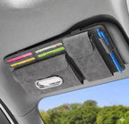 Multifunctional Car Visor Organizer (Suede leather - Gray)