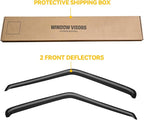 Window Visor for 1994-2004 Chevy S10/GMC Sonoma, 1995-2005 S10 Blazer/S15 Jimmy, Rain Guards Shields Vent Deflector Shade Wind Dark Smoke for 1996-2000 Isuzu Hombre, Tape-On, 2PCS