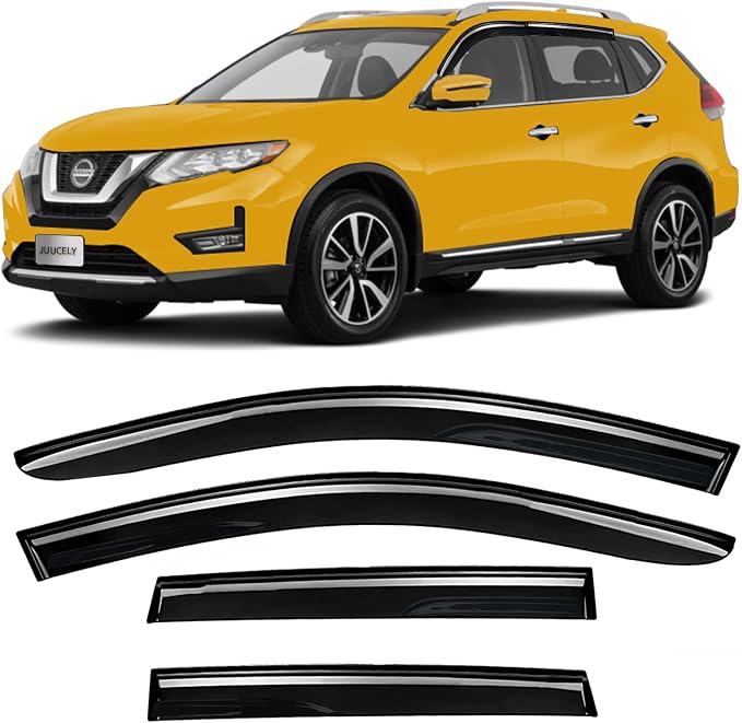 Vent Window Visors rain Guards Wind Deflectors for Nissan Rogue 2014-2020, Smoke Tinted 4pcs 2015 2016 2017 2018 2019 94827