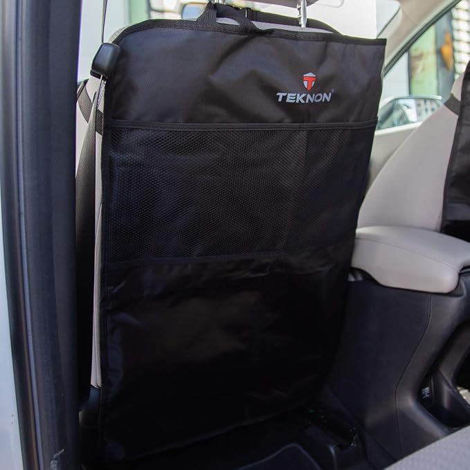 Teknon (2 Pack Car Seat Protector Kick Mats Backseat Organizer Car Seat Covers Kick Mat With Storage Pockets