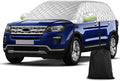 Half Car Cover for XL SUV Sunroof & Windshield Cover for Ice and Snow, All Weather Vehicle Body Cover for Sun, Rain, Dust（157"x59"）