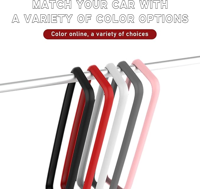 Car Rear View Mirror Protector Frame, Silicone Auto Rearview Edge Protection Cover Compatible with Model 3 Model Y, Interior Rear View Trim Frame Decoration, Car Accessories (Gray)
