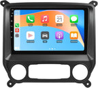 4Core Car Radio Stereo for Chevy Silverado GMC Sierra 2014 2015 2016 2017 2018 with 10 inch Touchscreen Wireless Carplay Android Auto FM WiFi Bluetooth SWC
