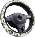 Elastic Steering Wheel Cover Car Accessories Cute Universal 15 Inch Absorbing Sweat Non-Slip Breathable for Man Woman - Cute Black Polka Dot