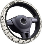 Elastic Steering Wheel Cover Car Accessories Cute Universal 15 Inch Absorbing Sweat Non-Slip Breathable for Man Woman - Cute Black Polka Dot
