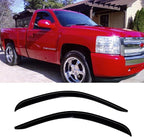 Side Window Visor Wind Vent Deflector, 2pcs Out-Channel Tape-On Nice Rain Guards Set fit for 2007-2013 Chevy Silverado/GMC Sierra 1500 2500 3500 Body Style Regular cab 92326