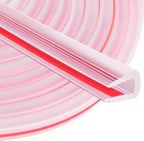 Rubber Edge Trim U Channel, 1/8" Self Adhesive Sheet Metal Edge Guard Protector, EPDM Seal Strip for Car Doors, Steel Plates, Glass, Hatches, Table Corners, Fit 1/8"(3.2mm), 10Ft, Clear