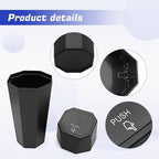 2 Pcs Black Car Trash Can with Lid, Universal Car Accessories Waterproof Garbage Can, 8.18 in × 3.28 in
