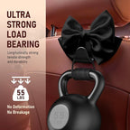 Bow Car Hooks for Purses and Bags, 2 Pack Cute Car Purse Hook, Universal Car Seat Headrest Hooks Bag Holder, Bow Car Accessories, Automotive Purse Hook Hanger Interior Decoration Accessories (Black)