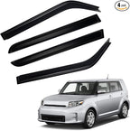 Rain Guards Compatible with 2008-2015 Scion xB, Tape-On Side Window Visor Wind Deflector Vent Visors Car Accessories 4pcs