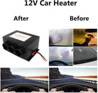 12V Car Heater, Universal 600W Blower Windscreen Demister Defroster Air Heater for Car Truck Defrosting Defogging Fast Heating Warming with Mounting Accessories