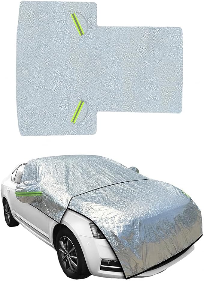 Zpana Car Windshield Snow Cover, 7-Layer Thickened Windproof Heavy Duty Vehicle Windscreen Frost Ice Cover, Automotive Exterior Snow Ice Protector, Universal for SUV RV Truck (57.1 × 87.8 Inches)
