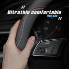 New Nappa Leather car Steering Wheel Cover, Universal 15 inch Black