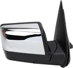 Passenger Side Power Mirror Chrome Cover Puddle Light Smooth Black Compatible with 2006-2010 Ford Explorer 2007-2010 Explorer Sport Trac FO1321417