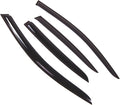 WD2-495 Dark Smoke 4 Pcs Set Window Visor (Outside Mount) Deflector Rain Guard Compatible with 2002-2006 BMW 745i 750i