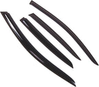 WD2-495 Dark Smoke 4 Pcs Set Window Visor (Outside Mount) Deflector Rain Guard Compatible with 2002-2006 BMW 745i 750i