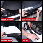 Car Door Edge Entry Guards Sill Protector Automotive Tape Black 2.7in*33FT | 5D Carbon Fiber Vinyl Wrap Film Paint Threshold Scuff Plate Protectors Anti-Collision Universal for Most Vehicles