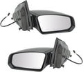 2 Piece Driver and Passenger Side Mirror Assembly Set Electric Adjustment Non-Heated No Memory Textured Compatible with 2003-2007 Saturn Ion GM1320360 GM1321360