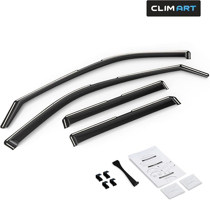 in-Channel Incredibly Durable Rain Guards for Nissan Kicks 2018-2024, Original Window Deflectors, Vent Window Visors, Vent Deflector, 4 pcs. - 619372
