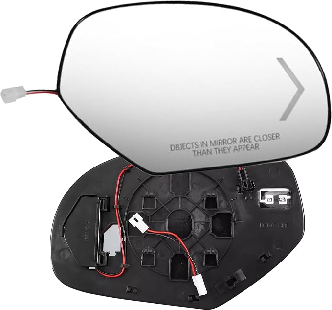 Passenger Right Side Mirror Glass Replacement Power Heated Arrow Turn Signal for 2009-2014 Chevy Silverado Suburban Tahoe Avalanche GMC Sierra Yukon Cadillac Escalade