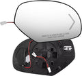 Passenger Right Side Mirror Glass Replacement Power Heated Arrow Turn Signal for 2009-2014 Chevy Silverado Suburban Tahoe Avalanche GMC Sierra Yukon Cadillac Escalade