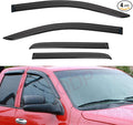 Window Visors Compatible with 2015-2022 Chevy Colorado/GMC Canyon Crew Cab with 4 Full Size Doors Front+Rear Smoke Tint Sun/Rain Guard Outside Mount Tape-On Vent 4pcs