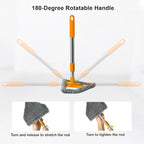 Windshield Cleaner Tool, Car Window Squeegee with 4 Reusable Microfiber Pads, 13"-16.7" Telescopic Extendable Handle, 180° Rotating Glass Cleaner for Auto Interior, Shower Glass, Household Windows