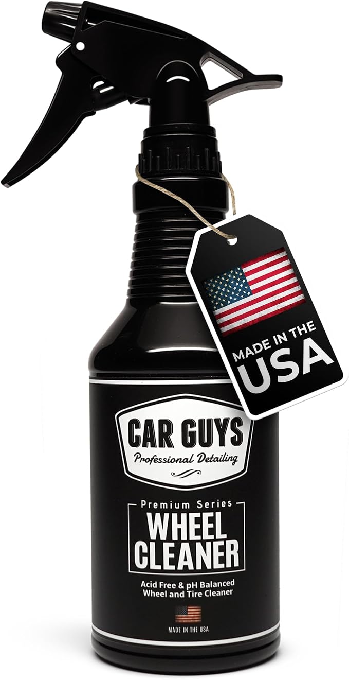 CAR GUYS Wheel Cleaner | Effective Rim and Tire Cleaner | Safe & Versatile Brake Dust Remover for Alloy, Chrome, Aluminum Rims, White Wall Tires, and More! | 18 Oz