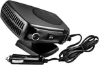 Portable 12v Heater, 200W Fast Heating Fan, Plug into Cigarette Lighter 360 Degree Rotation for Car Windshield, Defroster Defogger Car Heater