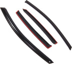 WD2-636 Dark Smoke 4 Pcs Set Window Visor (Outside Mount) Deflector Rain Guard Compatible with 2012-2016 Honda CR-V