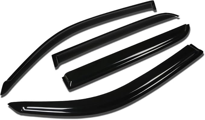 4Pcs Tape-On Window Visor Rain Guard Compatible with 2001-2007 Sequoia, Rain Shields Vent Shade Wind Deflector, Acrylic