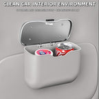 Car Trash Can, Waterproof Multi‑Functional Auto Trash Bin for Door/Console/Seat Back, Universal Vehicle Garbage Can for Car/Truck/SUV Drivers (Gray)
