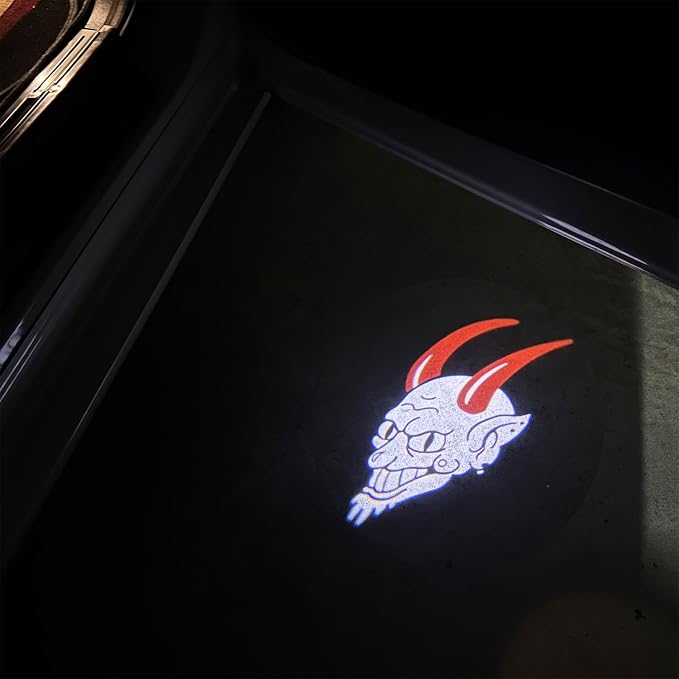 2Pcs Car Door Lights Compatible With Challenger 2015-Present. Personality Pattern LED Projector Courtesy Welcome Lights for SRT SXT GT RT (Picture 3)