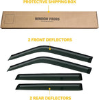 Rain Guards for 2011-2017 Nissan Juke, Out-Channel Window Visor Shields Vent Deflector Shade Wind Dark Smoke 2012 2013 2014 2015 2016 11 12 13 14 15 16 17, Outside-Mount, 4PCS