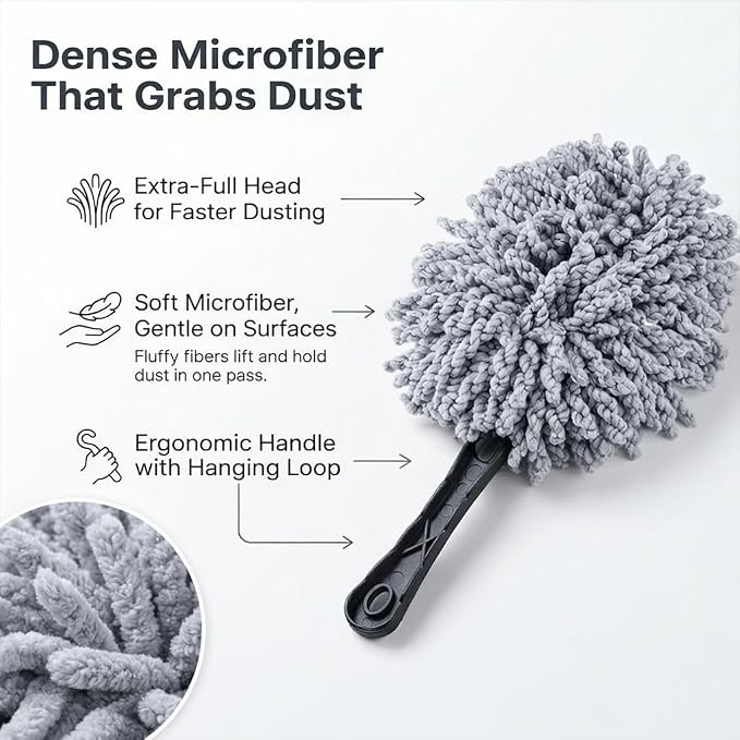 10-Piece Car Interior Cleaning Kit Boar Hair Brush Vent Gel Detailing Set | 3 Boar Hair Brushes,3-in-1 Vent Brush,Non-Toxic Gel,Spray Bottle;Auto & Home Dual Use,Scratch-Free Detailing Gift Kit