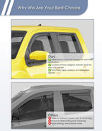 in-Channel Window Rain Guard for Nissan Frontier 2022-2025 2026 Crew Cab Rain Guards Side Truck Window Visors Low Profile Vent Visor Window Deflectors Vent Shades Car Accessories-4pcs