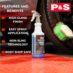 P & S Professional Detail Products Dressed Tire Finish - Water-Based, High-Gloss Tire Dressing for a Clean, Satin Shine - 1 Gallon
