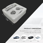 Sun Walker Back Seat Cup Holder for Car, Waterproof Rear Seat Organizer Expander Tray to Store Phone Drink Snack, Universal Leather Cup Holder Pillow for Truck RV Boat Sofa Bed (Gray)