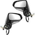 Driver and Passenger Side Mirror Assembly Set Power Heated Puddle Light Paint to Match Smooth Black Compatible with 2006-2008 Lexus IS250 2006-2008 Lexus IS350