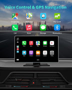 9" Wireless Apple Carplay Screen for Car,with 4K Dash Cam | and 1080p Backup Camera,Apple Carplay & Android Auto with DVR,GPS Navigation Mirror Link,Bluetooth,FM, Siri