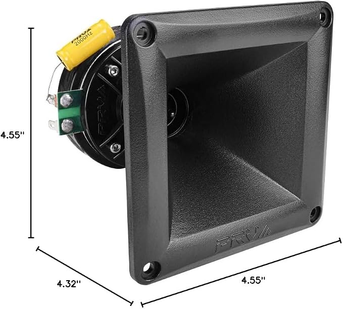 WG175Ph 1" Exit Compression Driver, 150 Watts Program Power, High Frequency, 108dB Tweeter Driver + Horn Combo - Horn Driver Car Audio