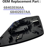 Right Passenger Side Heated Blind Spot Convex Mirror Glass Replacement For 2019 2020 2021 Dodge Ram 1500 - Power Heated, Blind Spot, with Backing Plate, Replace 68402036AA 68402037AA