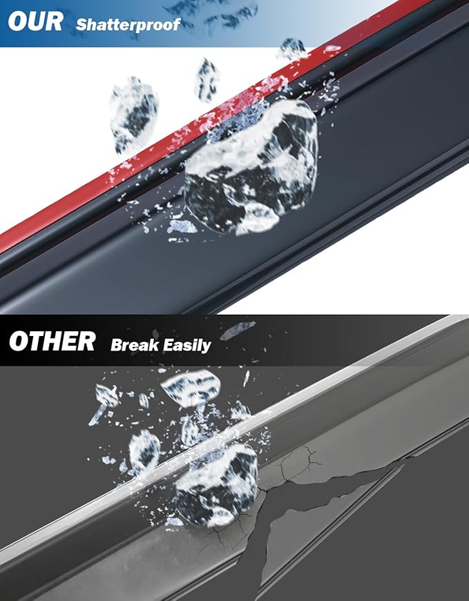 in-Channel Rain Guards Compatible with 2005-2015 Tacoma Double Cab Window Vent Visor Window Deflectors Vent Shades Tacoma Accessories