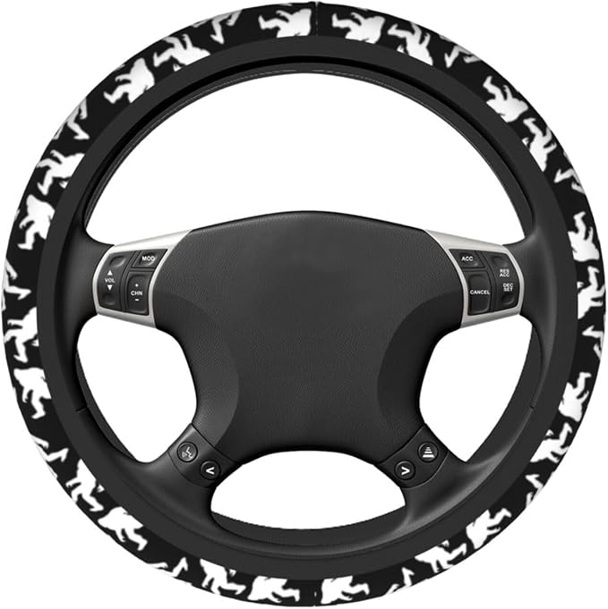 Bigfoot Steering Wheel Cover Car Accessories Cute for Women Girls Girly Universal 15 Inch Neoprene Auto Interior Decor Anti Slip Car Truck Protector